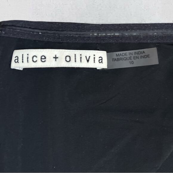 Alice & Olivia Leia Strapless Embellished Sequin Black Mini Dress Size 10 - Picture 15 of 16